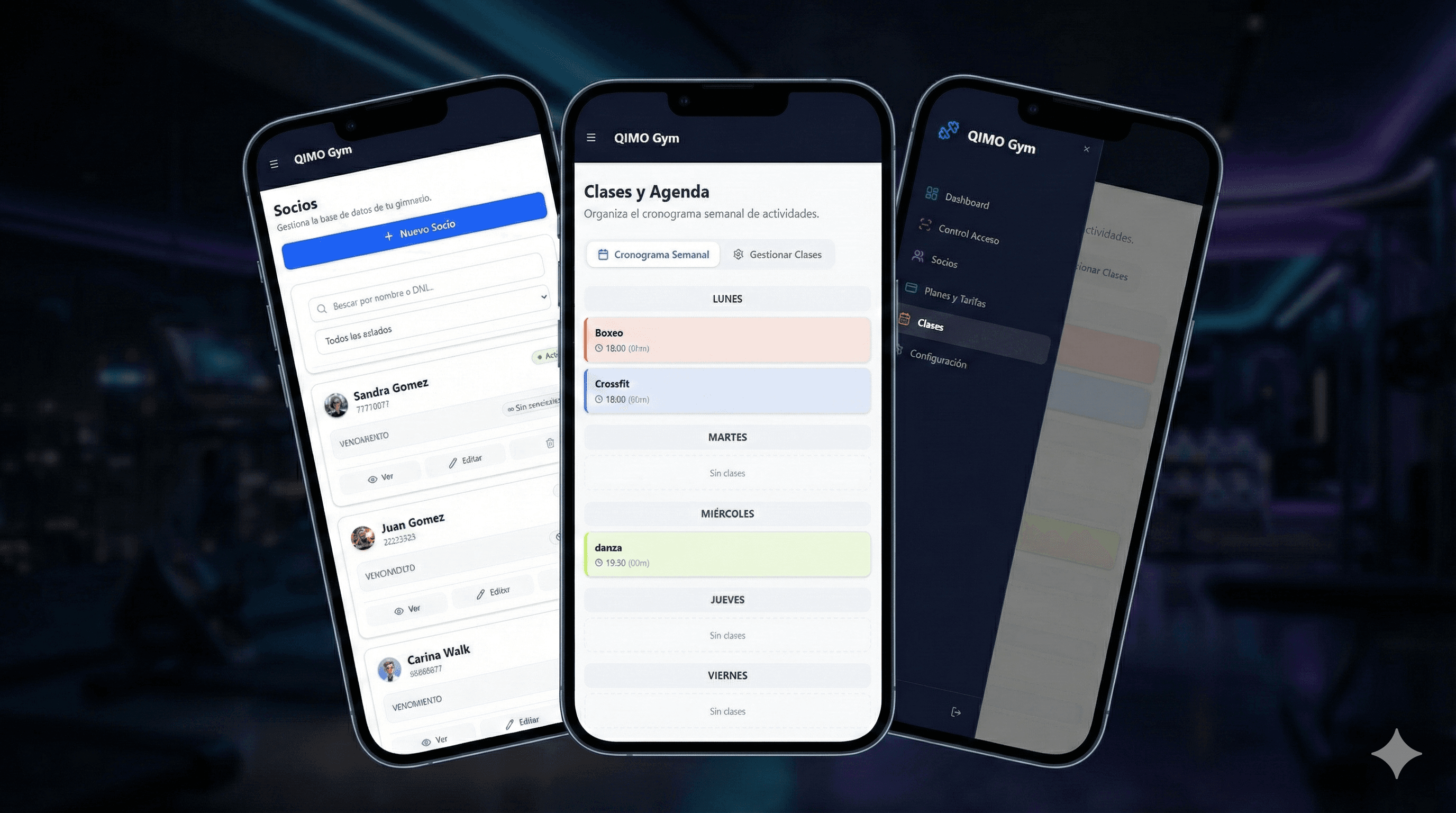 Interfaz de QIMO en múltiples dispositivos